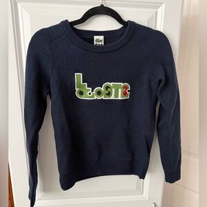 Lacoste Navy Sweater with Green Logo